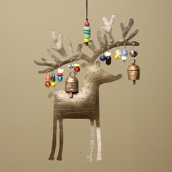Today Sale Iron and Copper Reindeer Bell Chime (India)