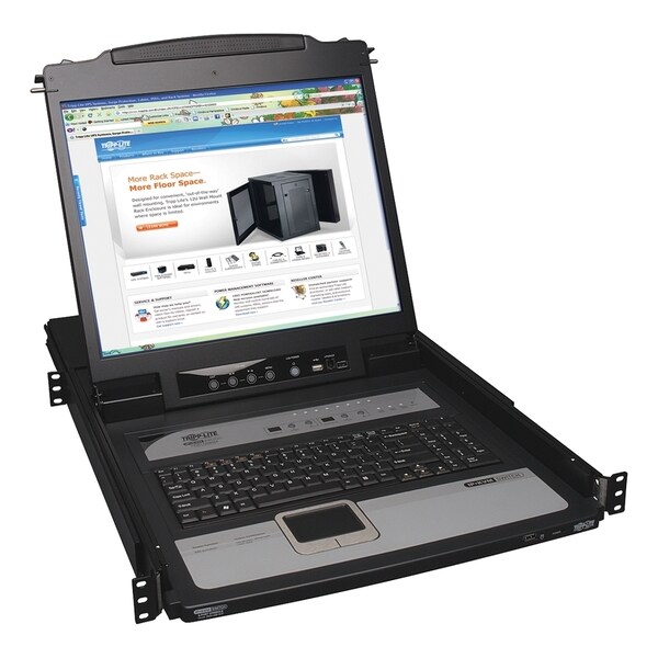Tripp Lite NetDirector B020-U08-19-IP Rackmount LCD with KVM - Steel 