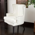 Christopher Knight Home Roma White Quilted Bonded Leather Arm Chair