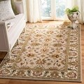 Handmade Heritage Mahal Ivory/ Light Gold Wool Rug (8' x 10')