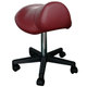 Pneumatic Burgundy Rolling Saddle Massage Stool
