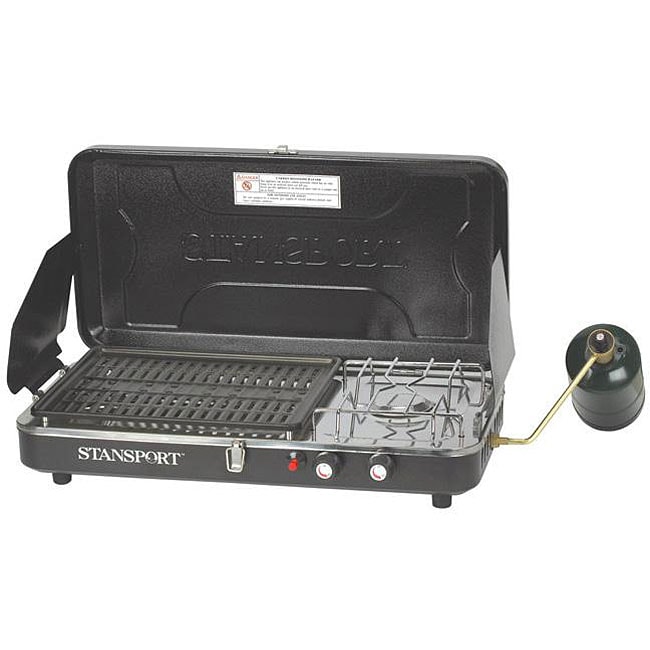 Stansport Piezo Igniter Propane Stove and Grill Combo 12924147
