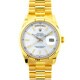 Pre-owned Rolex President 18k Gold Men's Silver Dial Watch