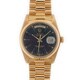 Pre-owned Rolex President Men's 18k Gold Day/ Date Blue Dial Watch