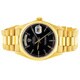 Pre-owned Rolex 18k Gold President Men's Black Dial Watch