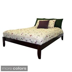 Low Price Scandinavia Twin-size Solid Wood Tapered Leg Platform Bed