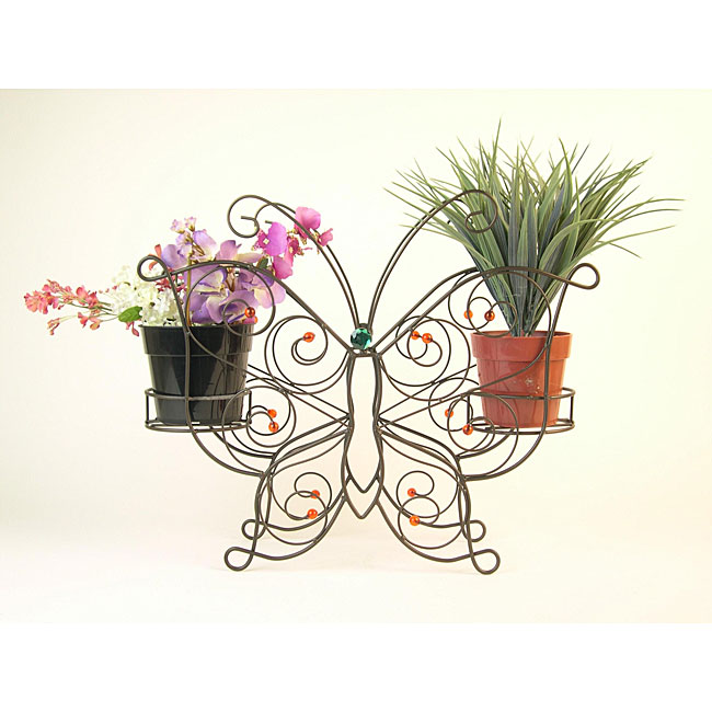 Iron Butterfly Flower Pot Holder 12930747 Shopping