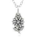 Journee Collection  Sterling Silver Children's Flower Necklace