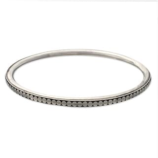 Sterling Silver 'Moon Silver' Bangle Bracelet (Indonesia)