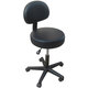 Pneumatic Rolling Massage Black Back Rest Stool