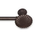 Adjustable Curtain Rod Set with Shell Finial