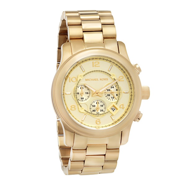 Michael Kors Mk8077 Yellow Goldtone Bracelet Watch 