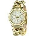 Michael Kors Women's MK3131 Gold Stainless-Steel Quartz Watch with White Dial