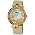 Akribos XXIV Women's Silver Sunray/ Diamond Dial Quartz Strap Watch