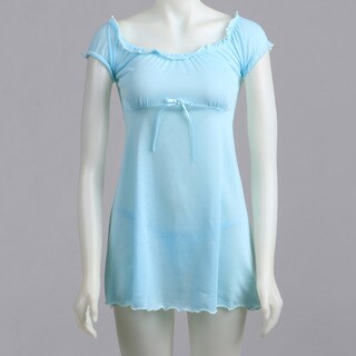 Ilusions Women's Off-shoulder Baby Doll Set