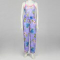Illusions Women's Floral Stretch Mesh Camisole and Pant Set