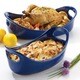 Rachael Ray Stoneware Bubble and Brown 2-piece Set: 1.25-quart and 2.25-quart, Blue