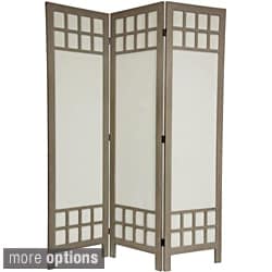 Best Shopping Wood/ Cotton Fabric Window Pane 5.5-foot Room Divider (China)