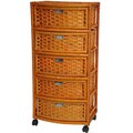 Natural Fiber 37-inch Chest of Drawers (China)
