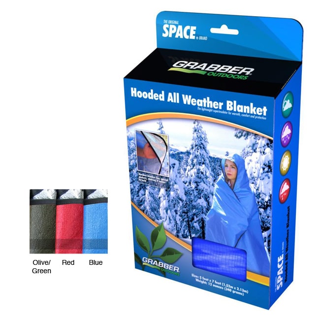 SPACE Brand Hooded Allweather Thermal Blanket/ Poncho 12949282