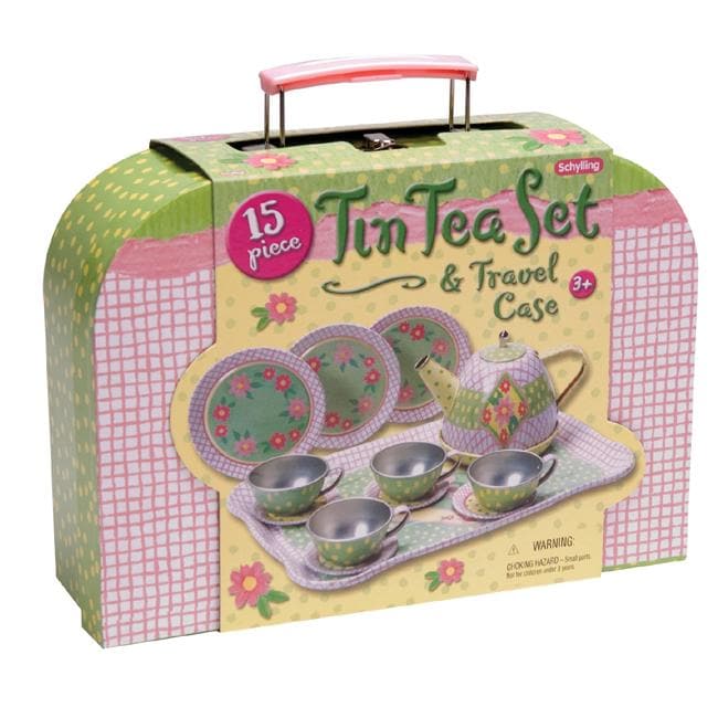 Tin Tea Set and Travel Case