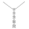 14k White Gold 1/4ct TDW Diamond Journey Necklace (I-J, I1-I2)