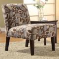 Decor Leaves Print Upholstered Lounge Chair