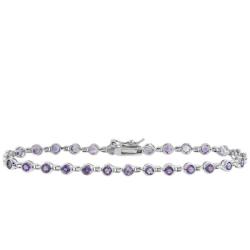 Sterling Silver Amethyst Tennis Bracelet
