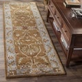 Handmade Heritage Shahi Brown/ Blue Wool Runner (2'3 x 20')