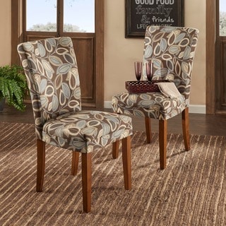 For sale TRIBECCA HOME Leaf Print Accent Parson Side Chairs (Set of 2)