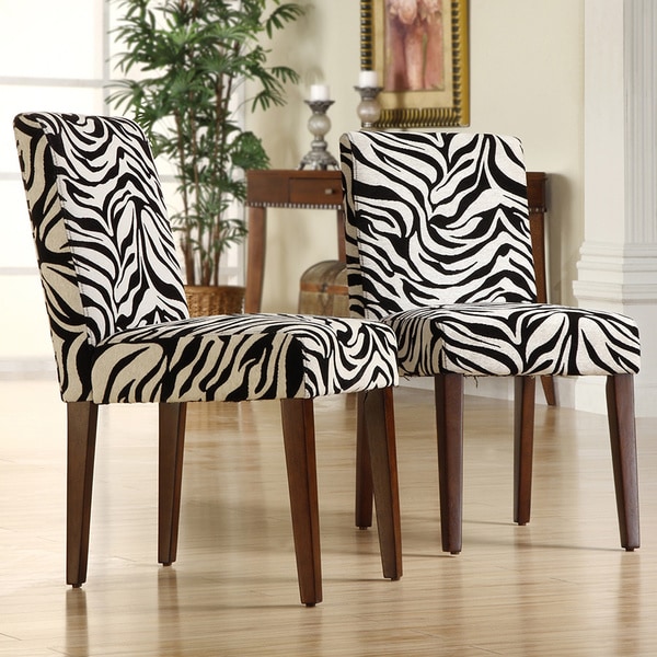 INSPIRE Q Calista Zebra Print Dining Chairs (Set of 2) - 12961690