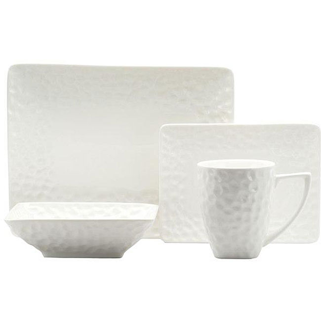 Red Vanilla 'Vanilla Marble' 16piece Rectangular Dinnerware Set
