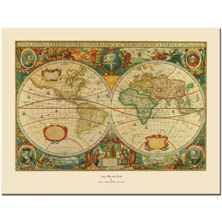 'Map of the World' Gallery-wrapped Canvas Art