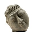Stone 12-inch Buddha Face Statue (Indonesia)