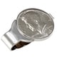 American Coin Treasures Genuine JFK Half Dollar White Metal Money Clip (As Is Item)
