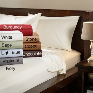 Egyptian Cotton 1000 Thread Count Solid Luxury Sateen Sheet Set and Pillowcase Separates