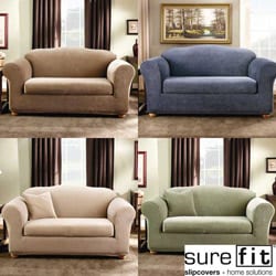 Sure Fit Stretch Stripe 2-piece Sofa Slipcover-Image