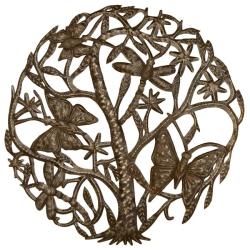 (^.^)/  Metal 'Dancing Butterflies and Dragonflies' Oil Drum Art (Haiti)