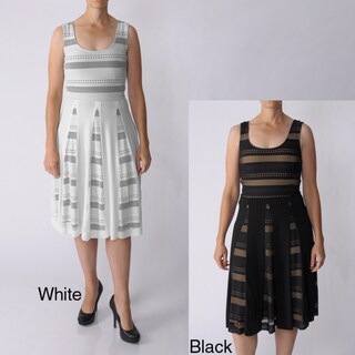 Adi Designs Women's Panel Skirt Sleeveless Dress