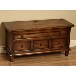 (_ _ ) Wooden 'Emily' Bedstool Storage Trunk (Indonesia)