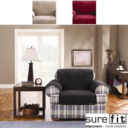 Sure Fit Quilted Cotton Chair Pet Throw-Image