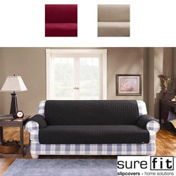 Sure Fit Quilted Cotton Loveseat Pet Throw-Image