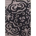 Hand-tufted Metro Medallion Black Wool Rug (8' x 10')