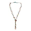Cotton Rope Multi-strand Gemstone Tassel Necklace (Thailand)