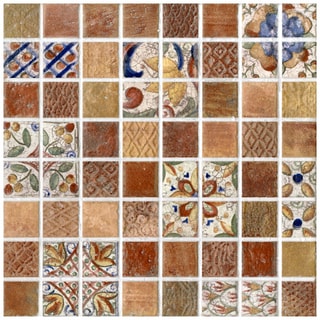 Buy Online SomerTile 7.75x7.75-in Montage Valise 3 Decor Ceramic Tile (Pack of 10)