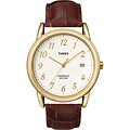 Timex Men's T2M441 Easy Reader Brown Leather Strap Watch