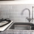 SomerTile 3x6-in Alloy Stainless Steel Over Porcelain Mosaic Tile (Case of 64)