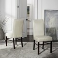 Astor Soft Cream Bicast Leather Side Chairs (Set of 2)