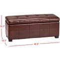 Safavieh Maiden Tufted Cordovan Bicast Leather Storage Bench