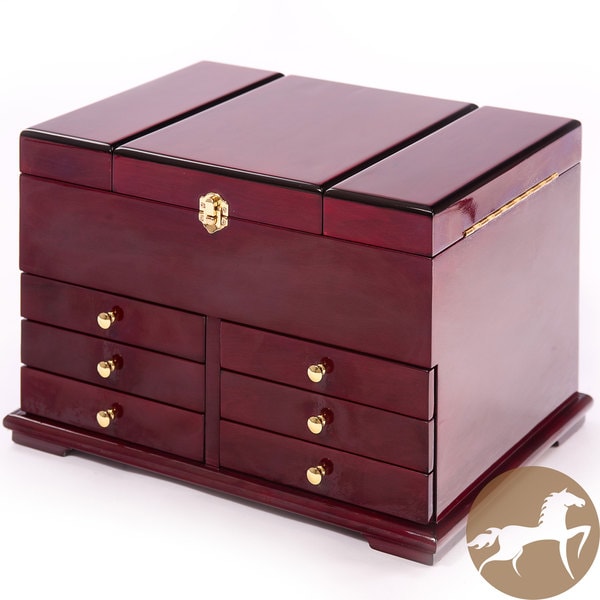 Christopher Knight Home Large Cherry Wood Jewelry Box Overstock